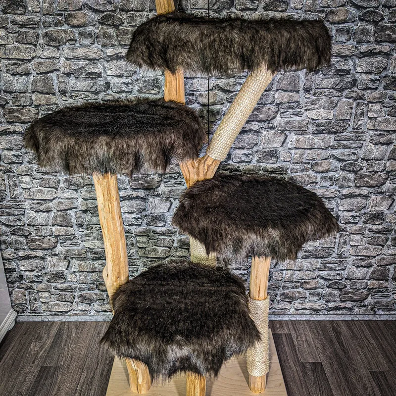 Naturkratzbaum 2908 Kratzbaum Natur Holz Design 176 cm hoch Katzenbaum