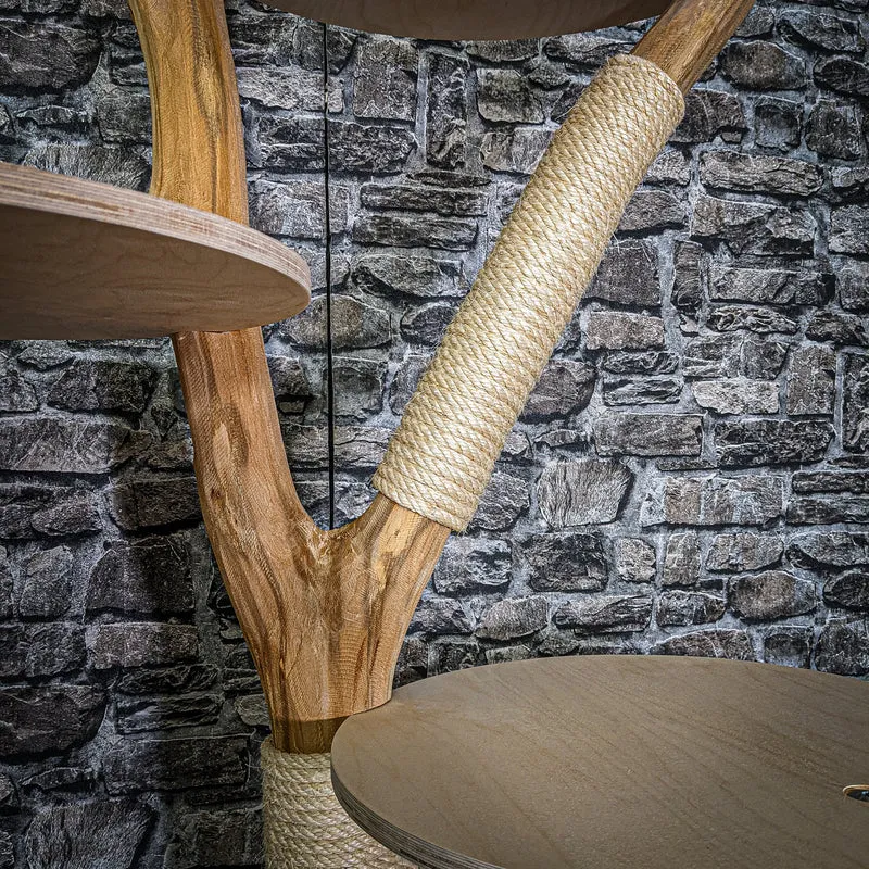 Naturkratzbaum 2908 Kratzbaum Natur Holz Design 176 cm hoch Katzenbaum