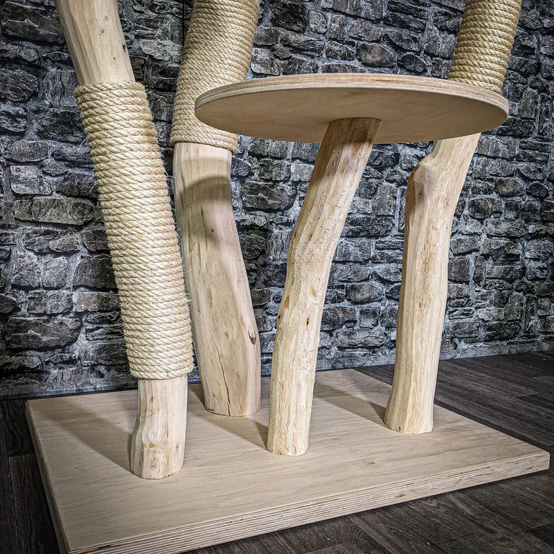 Naturkratzbaum 175 cm hoch Kratzbaum Natur Holz Design 2907 Katzenbaum