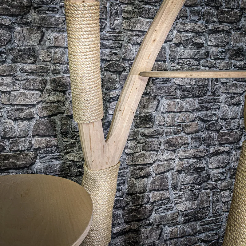 Naturkratzbaum 175 cm hoch Kratzbaum Natur Holz Design 2907 Katzenbaum