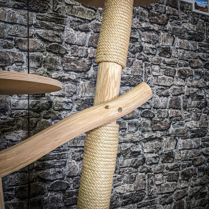 Naturkratzbaum 133 cm hoch Kratzbaum Natur Holz Design 2903 Katzenbaum