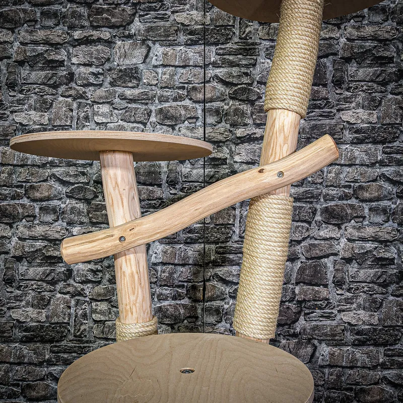 Naturkratzbaum 133 cm hoch Kratzbaum Natur Holz Design 2903 Katzenbaum