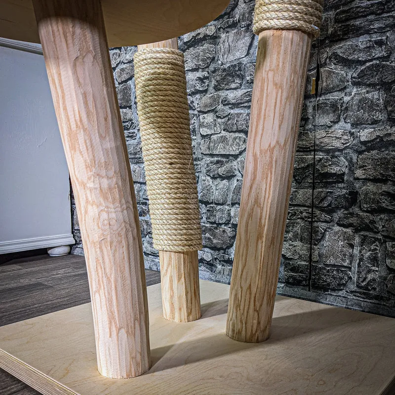 Naturkratzbaum 133 cm hoch Kratzbaum Natur Holz Design 2903 Katzenbaum