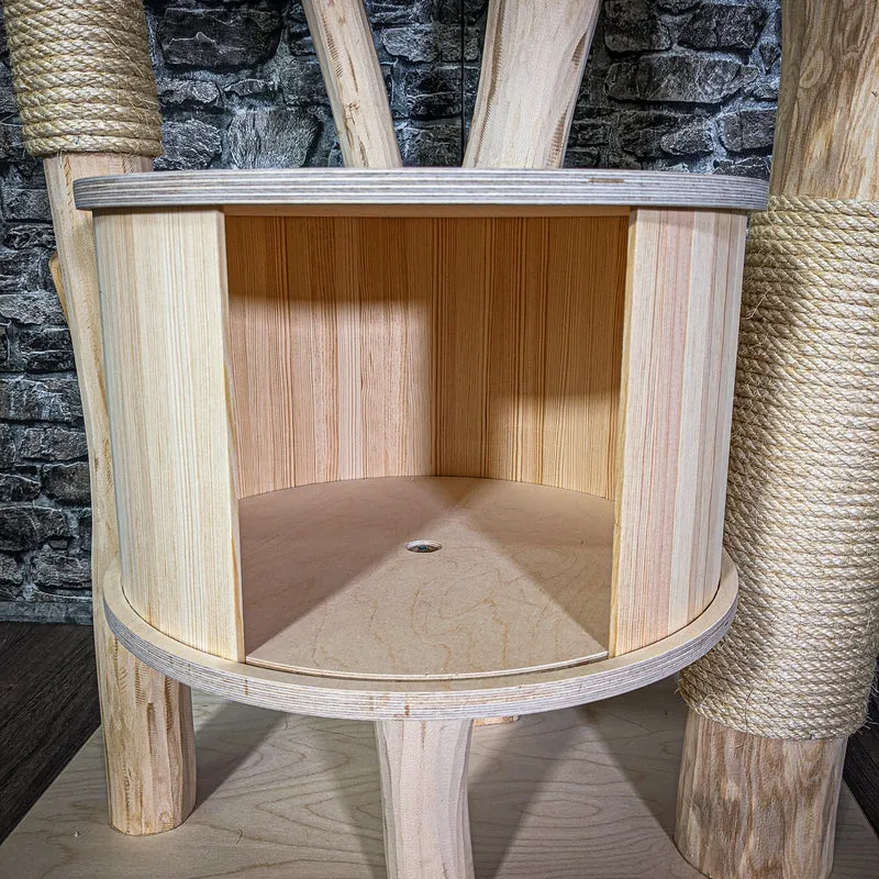 Naturkratzbaum 215 cm hoch Kratzbaum Natur Holz Design 2901 Katzenbaum