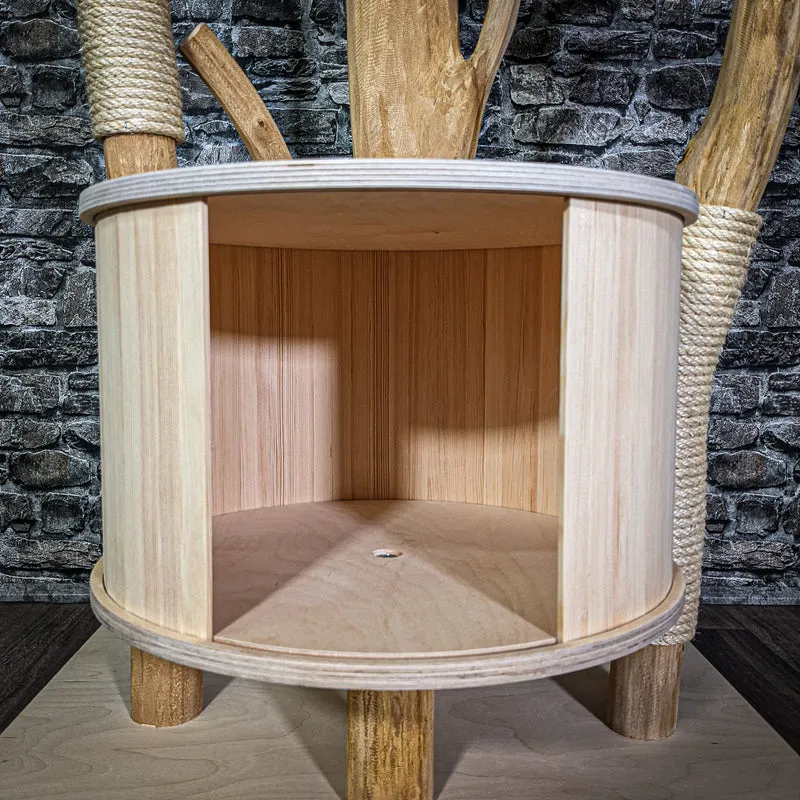 Naturkratzbaum 210 cm hoch Kratzbaum Natur Holz Design 2900 Katzenbaum