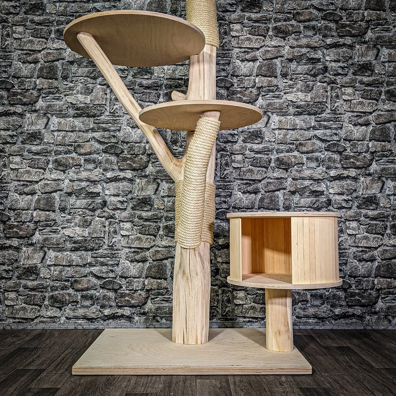 Naturkratzbaum 157 cm hoch Kratzbaum Natur Holz Design 2899 Katzenbaum