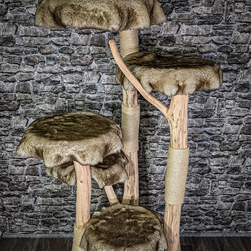 Naturkratzbaum 180 cm hoch Kratzbaum Natur Holz Design 2897 Katzenbaum
