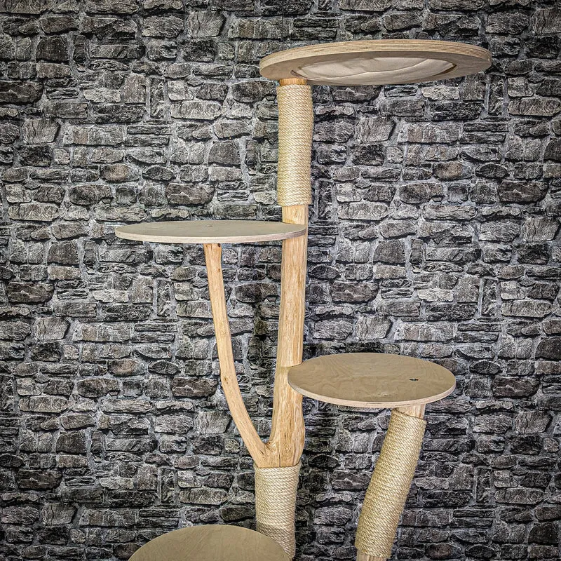 Naturkratzbaum 177 cm hoch Kratzbaum Natur Holz Design 2896 Katzenbaum