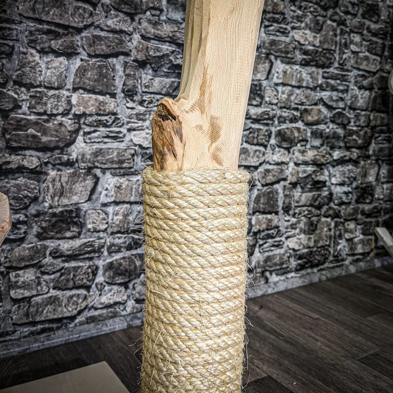Naturkratzbaum 2895 Kratzbaum Natur Holz Design 145 cm hoch Katzenbaum