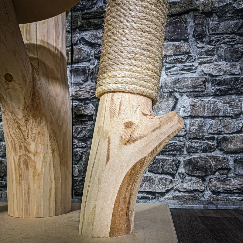 Naturkratzbaum 122 cm hoch Kratzbaum Natur Holz Design 2888 Katzenbaum