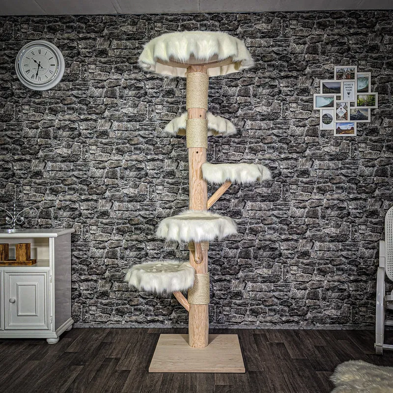 Naturkratzbaum 194 cm hoch Kratzbaum Natur Holz Design 2728 Katzenbaum