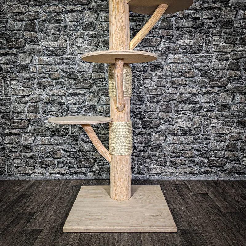 Naturkratzbaum 194 cm hoch Kratzbaum Natur Holz Design 2728 Katzenbaum