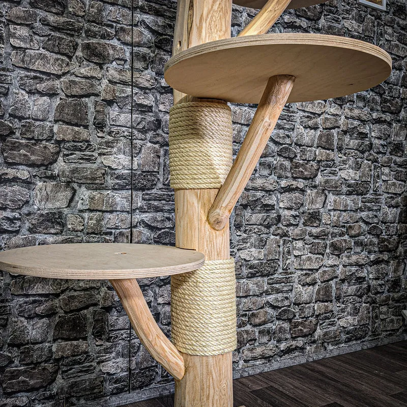 Naturkratzbaum 194 cm hoch Kratzbaum Natur Holz Design 2728 Katzenbaum