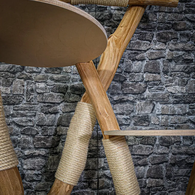Naturkratzbaum 176 cm hoch Kratzbaum Natur Holz Design 2877 Katzenbaum