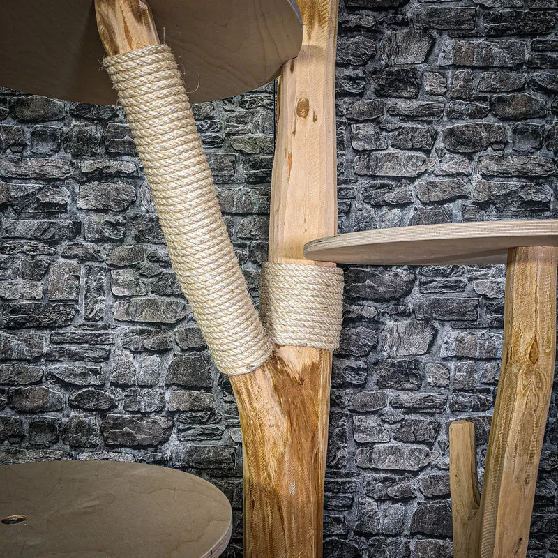 Naturkratzbaum 205 cm hoch Kratzbaum Natur Holz Design 2876 Katzenbaum