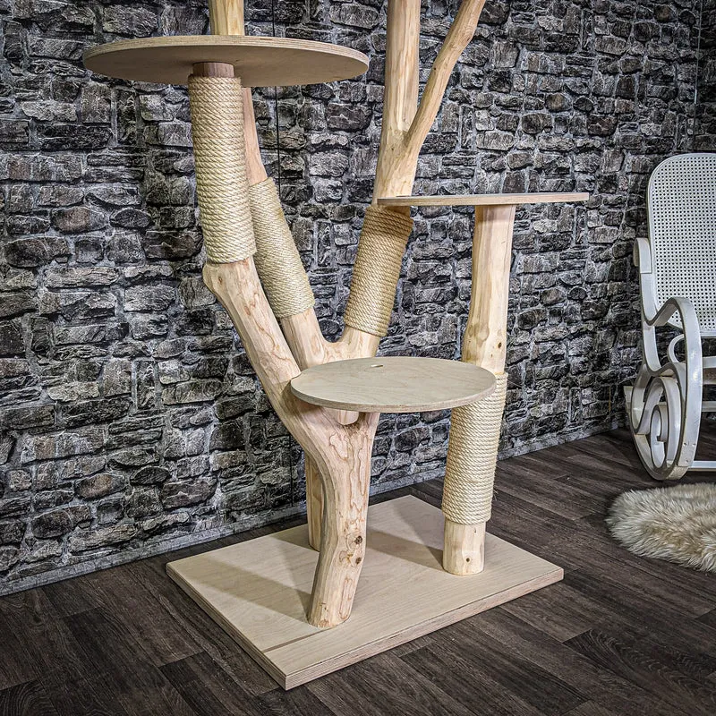 Naturkratzbaum 180 cm hoch Kratzbaum Natur Holz Design 2644 Katzenbaum