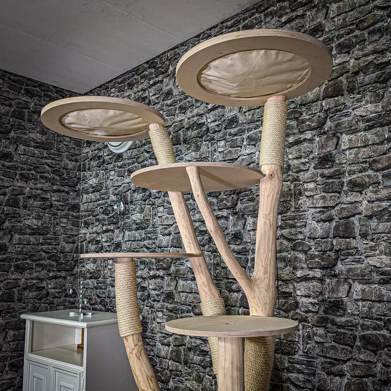 Naturkratzbaum 180 cm hoch Kratzbaum Natur Holz Design 2644 Katzenbaum