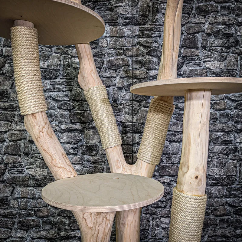 Naturkratzbaum 180 cm hoch Kratzbaum Natur Holz Design 2644 Katzenbaum