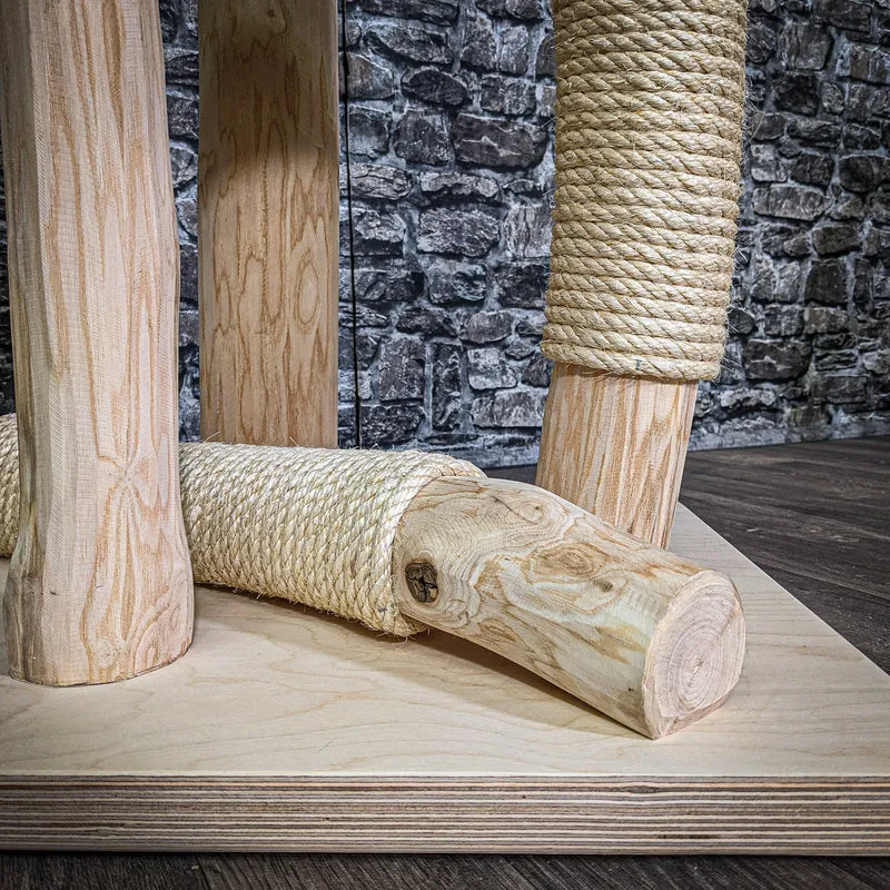 Naturkratzbaum 200 cm hoch Kratzbaum Natur Holz Design 2643 Katzenbaum
