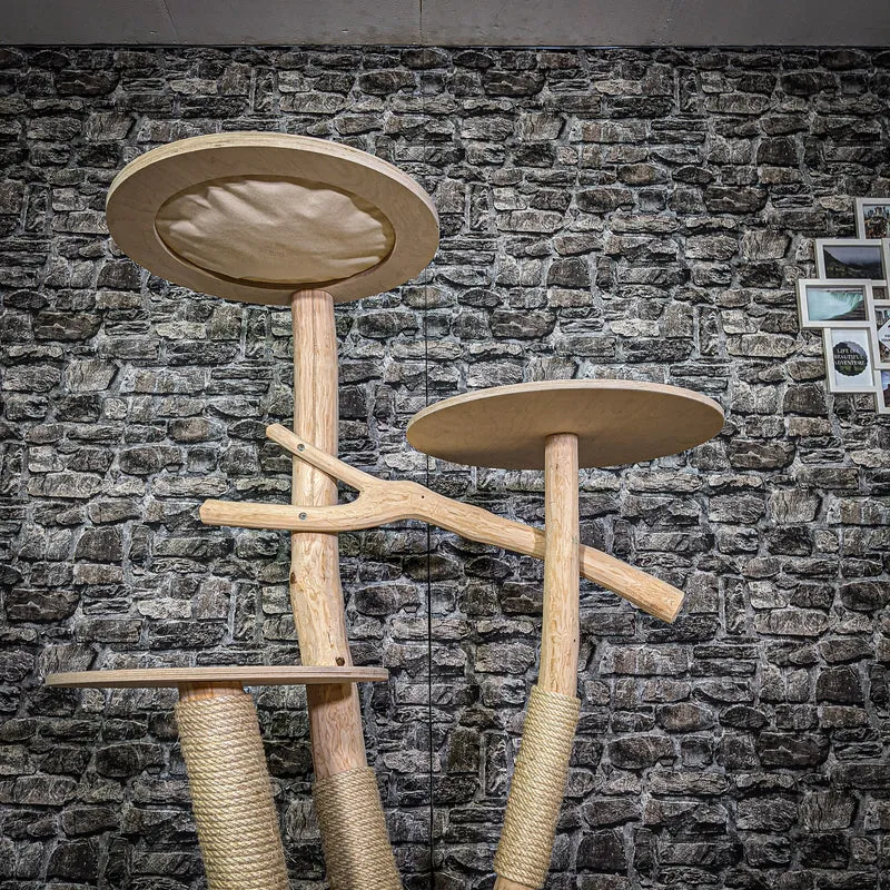 Naturkratzbaum 170 cm hoch Kratzbaum Natur Holz Design 2642 Katzenbaum
