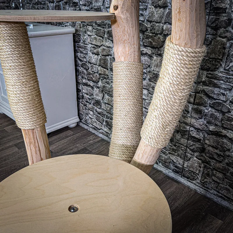 Naturkratzbaum 170 cm hoch Kratzbaum Natur Holz Design 2642 Katzenbaum