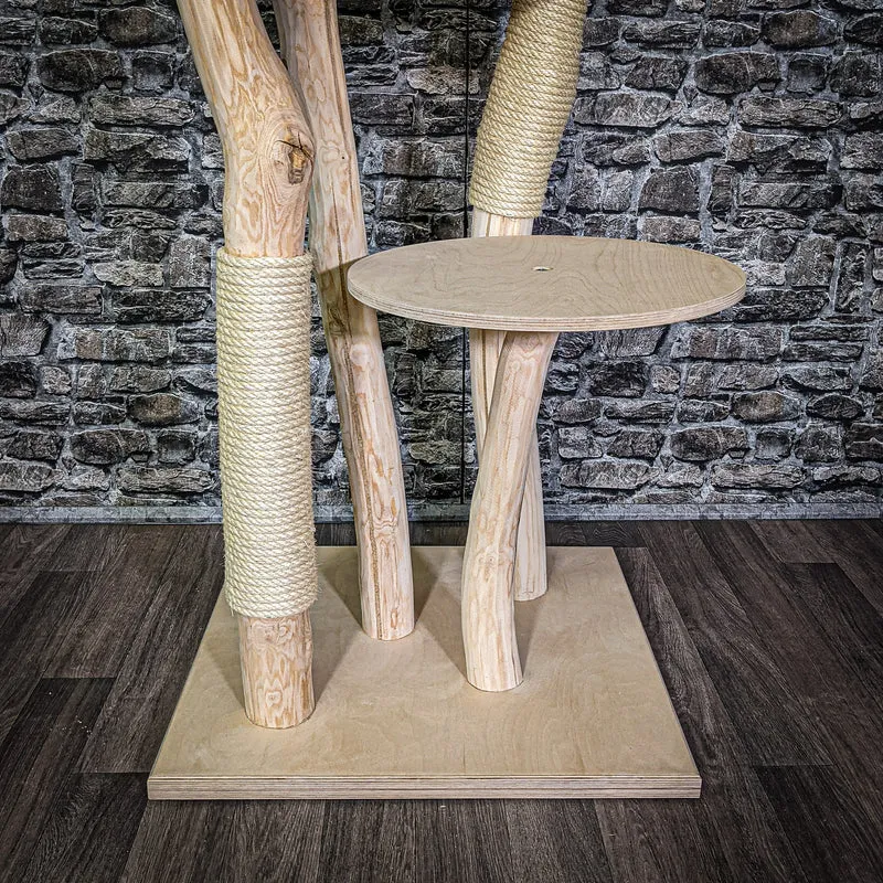 Naturkratzbaum 137 cm hoch Kratzbaum Natur Holz Design 2641 Katzenbaum