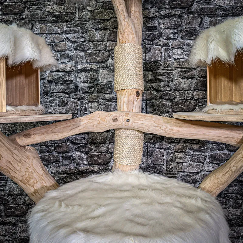Naturkratzbaum 200 cm hoch Kratzbaum Natur Holz Design 2639 Katzenbaum