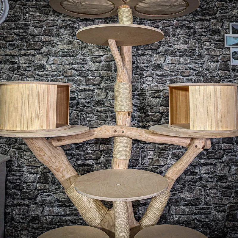 Naturkratzbaum 200 cm hoch Kratzbaum Natur Holz Design 2639 Katzenbaum