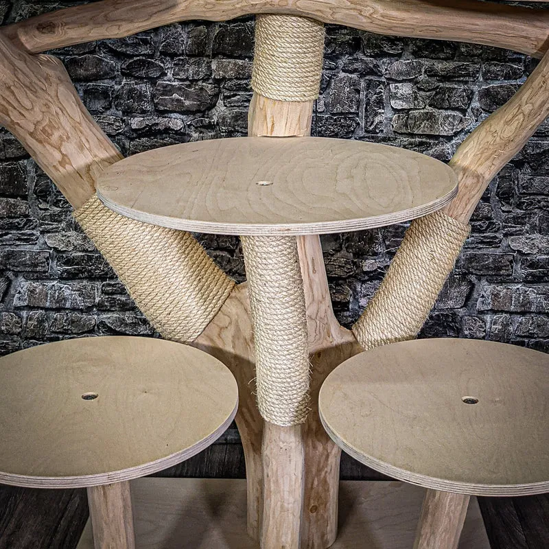 Naturkratzbaum 200 cm hoch Kratzbaum Natur Holz Design 2639 Katzenbaum