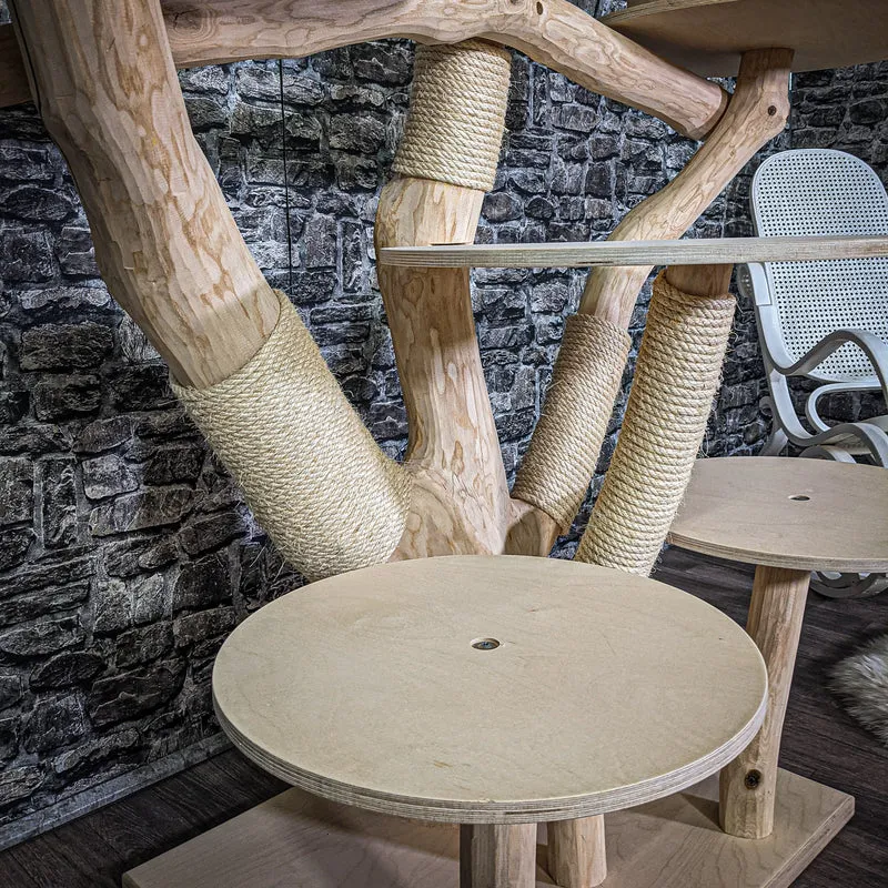 Naturkratzbaum 200 cm hoch Kratzbaum Natur Holz Design 2639 Katzenbaum