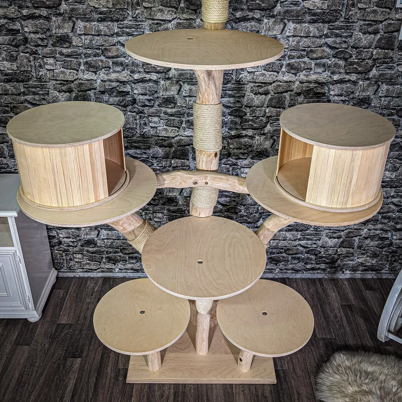 Naturkratzbaum 200 cm hoch Kratzbaum Natur Holz Design 2639 Katzenbaum