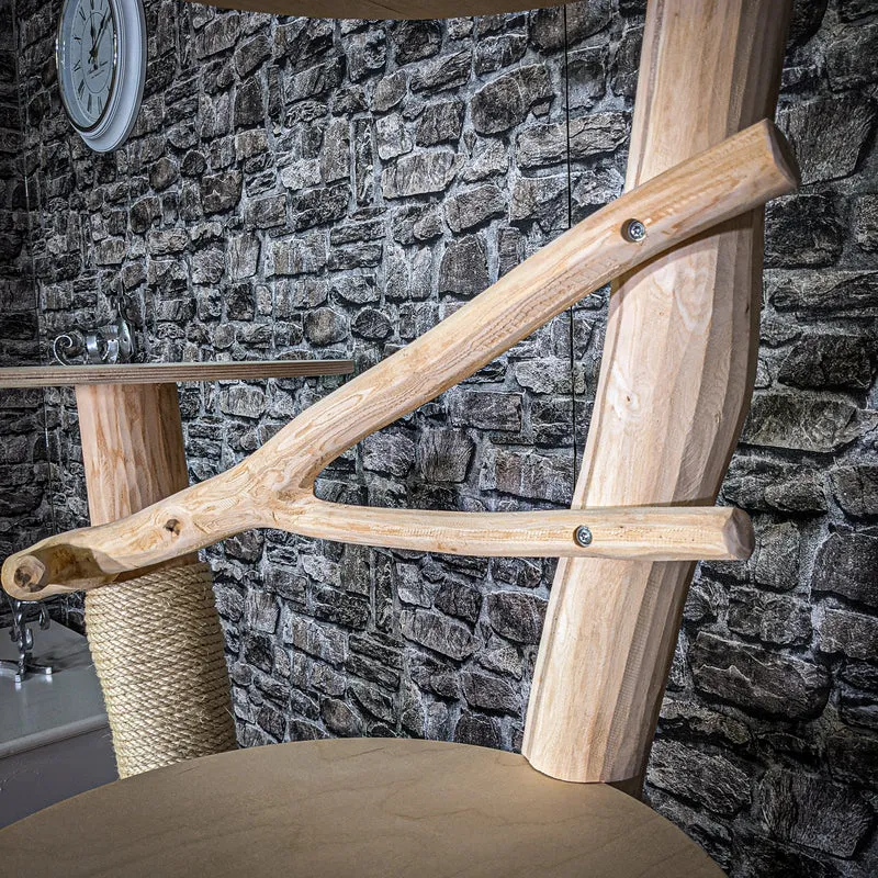 Naturkratzbaum 170 cm hoch Kratzbaum Natur Holz Design 2635 Katzenbaum