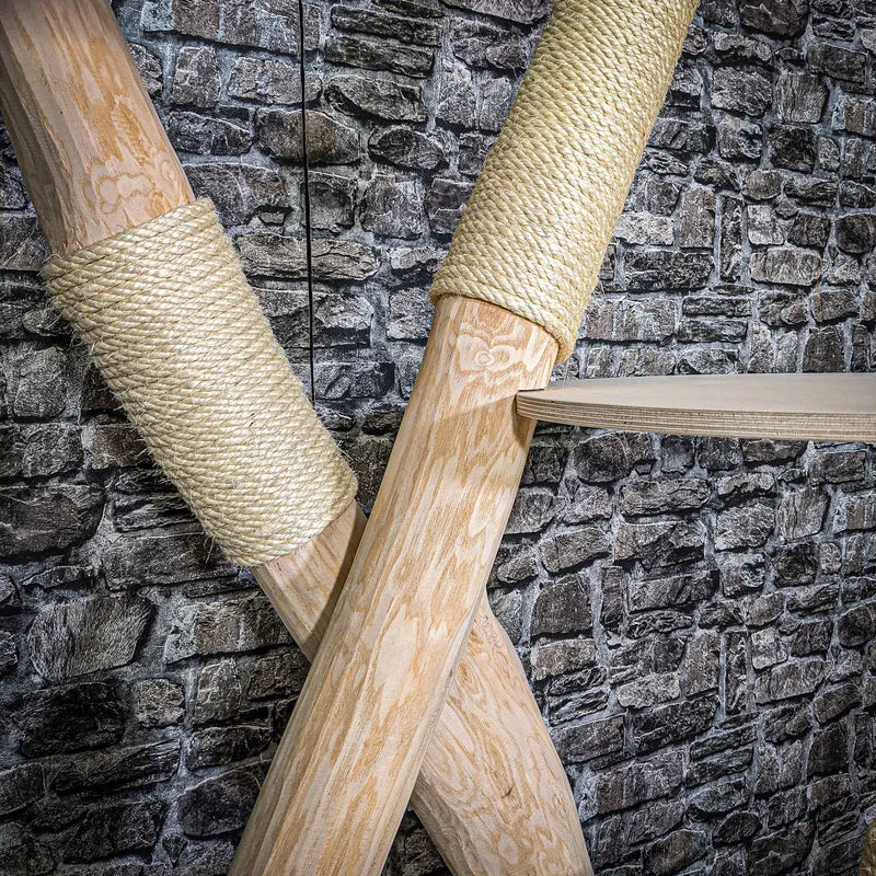 Naturkratzbaum 186 cm hoch Kratzbaum Natur Holz Design 2634 Katzenbaum