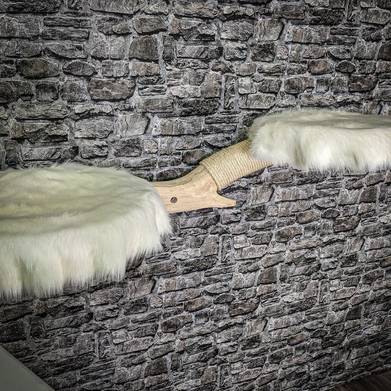 Wandkratzbaum 240 cm lang Naturkratzbaum 2631 Kratzbaum Natur Holz Design