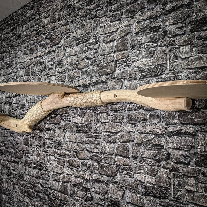 Wandkratzbaum 240 cm lang Naturkratzbaum 2631 Kratzbaum Natur Holz Design