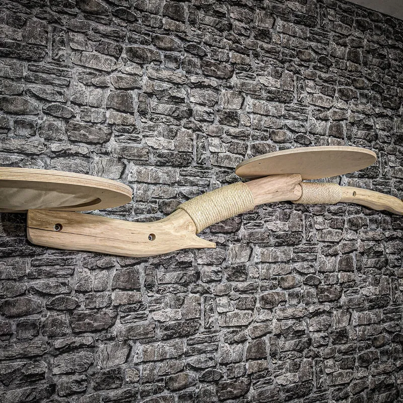 Wandkratzbaum 240 cm lang Naturkratzbaum 2631 Kratzbaum Natur Holz Design