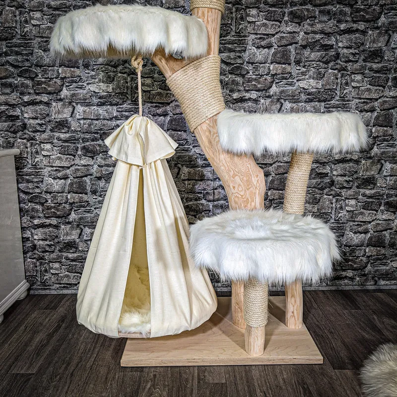 Naturkratzbaum 165 cm hoch Kratzbaum Natur Holz Design 2624 Katzenbaum