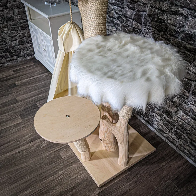 Naturkratzbaum 165 cm hoch Kratzbaum Natur Holz Design 2624 Katzenbaum