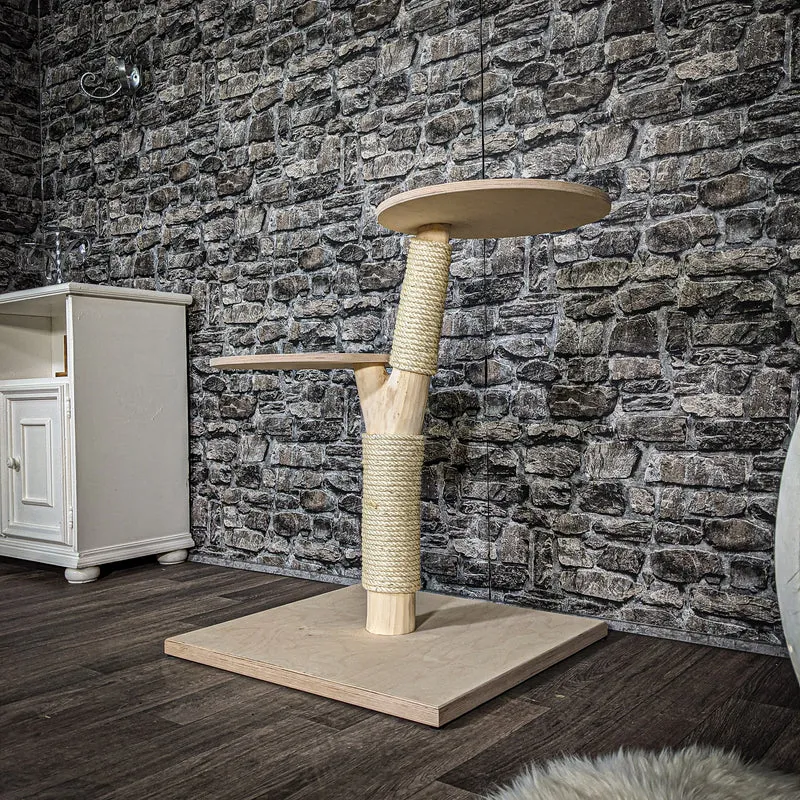 Naturkratzbaum 80 cm hoch Kratzbaum Natur Holz Design 2619 Katzenbaum