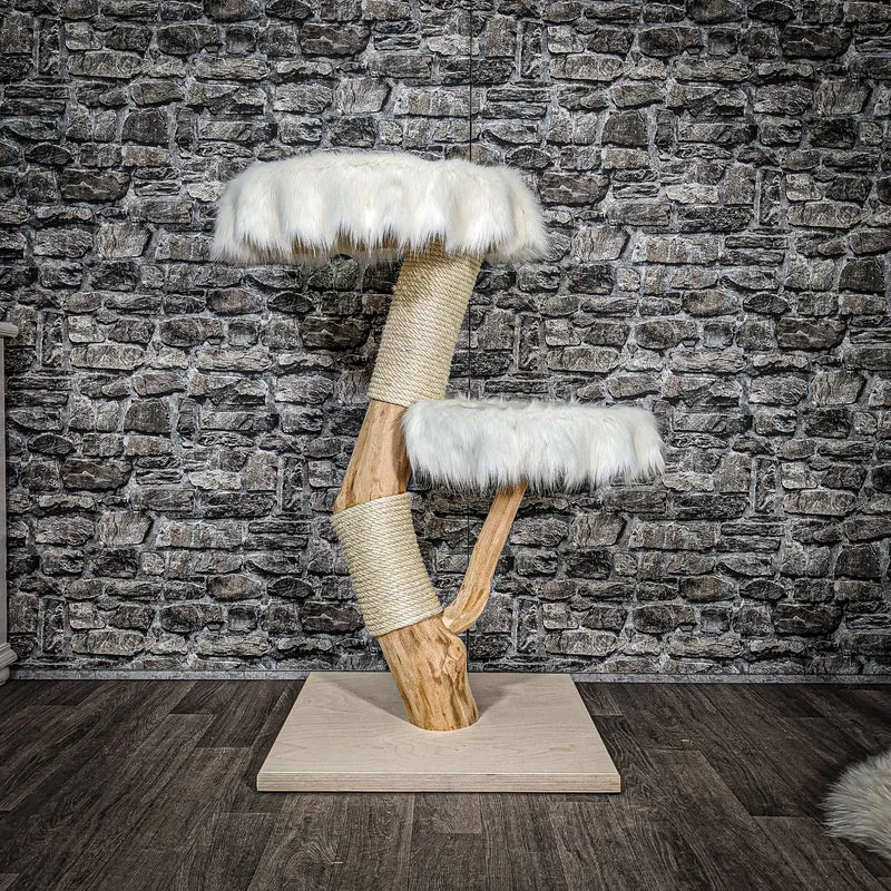 Naturkratzbaum 100 cm hoch Kratzbaum Natur Holz Design 2617 Katzenbaum