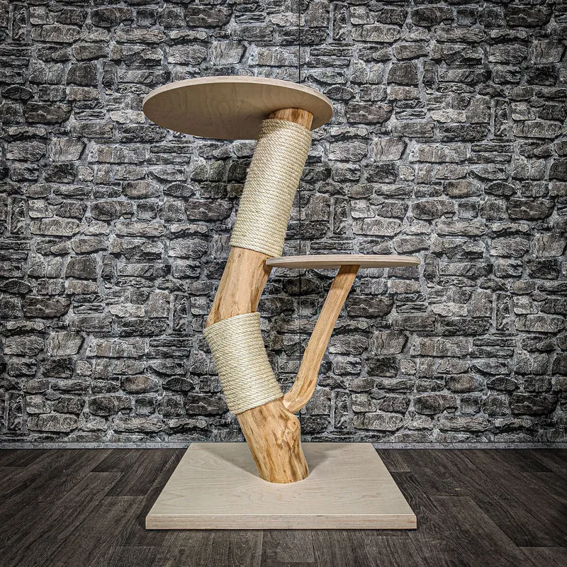 Naturkratzbaum 100 cm hoch Kratzbaum Natur Holz Design 2617 Katzenbaum