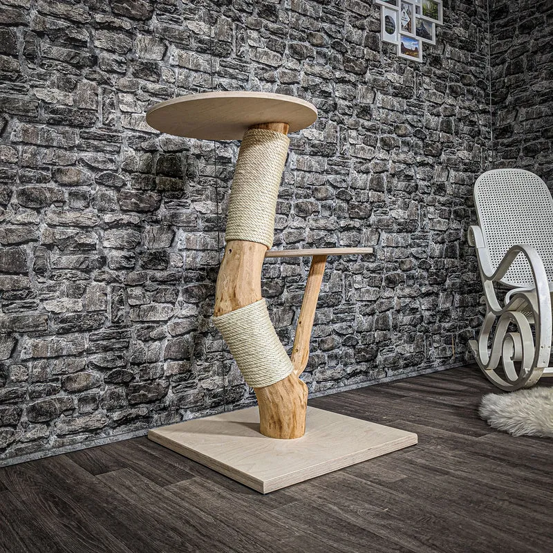 Naturkratzbaum 100 cm hoch Kratzbaum Natur Holz Design 2617 Katzenbaum