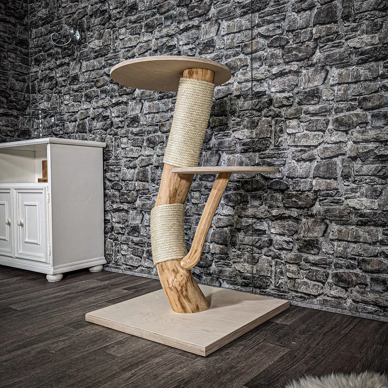 Naturkratzbaum 100 cm hoch Kratzbaum Natur Holz Design 2617 Katzenbaum