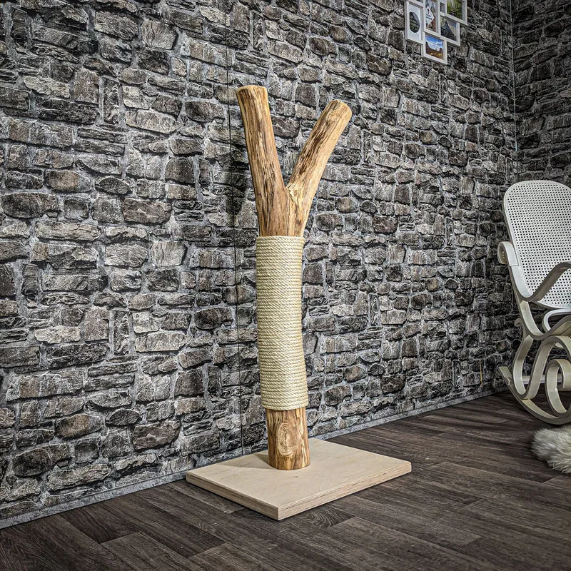 Kratzstamm 115 cm hoch Natur Holz Design Kratzbaum 2616 Naturkratzbaum