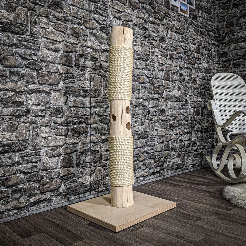 Kratzstamm 110 cm hoch Natur Holz Design Kratzbaum 2615 Naturkratzbaum