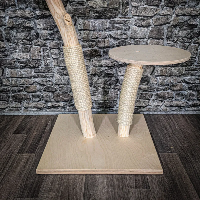 Naturkratzbaum 90 cm hoch Kratzbaum Natur Holz Design 2602 Katzenbaum