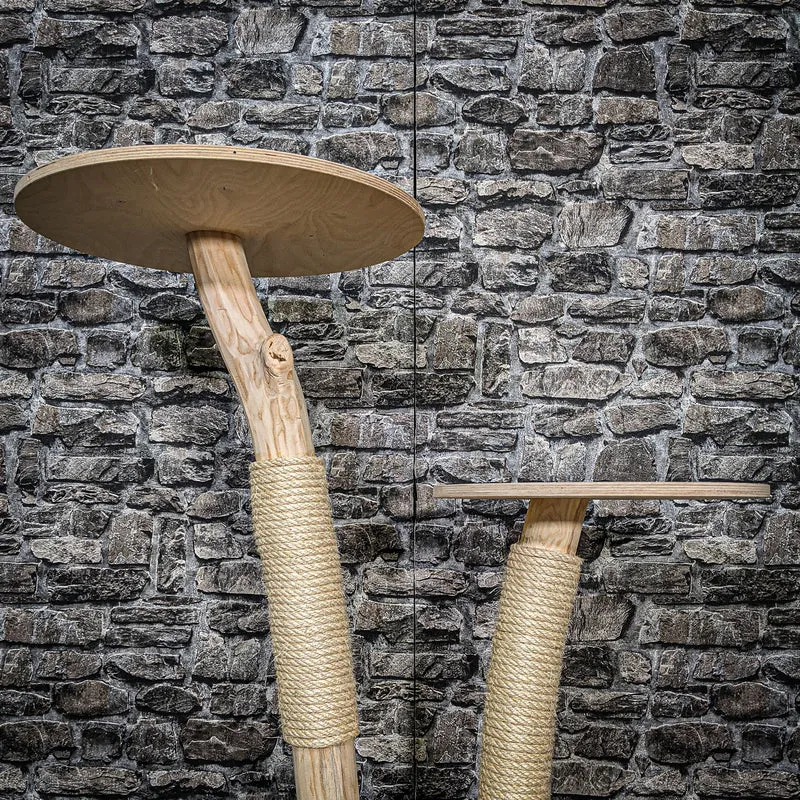 Naturkratzbaum 90 cm hoch Kratzbaum Natur Holz Design 2602 Katzenbaum