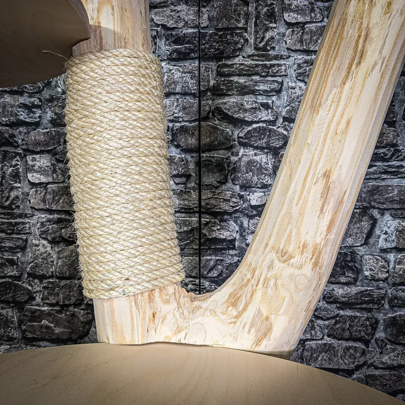 Naturkratzbaum 219 cm hoch Kratzbaum Natur Holz Design 2689 Katzenbaum
