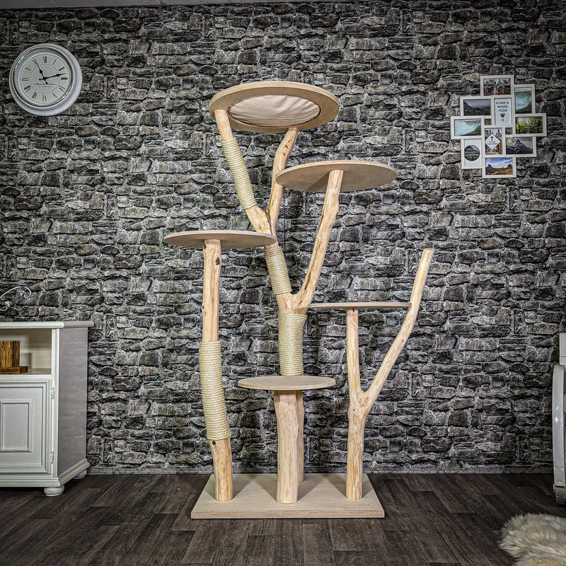 Naturkratzbaum 173 cm hoch Kratzbaum Natur Holz Design 2686 Katzenbaum