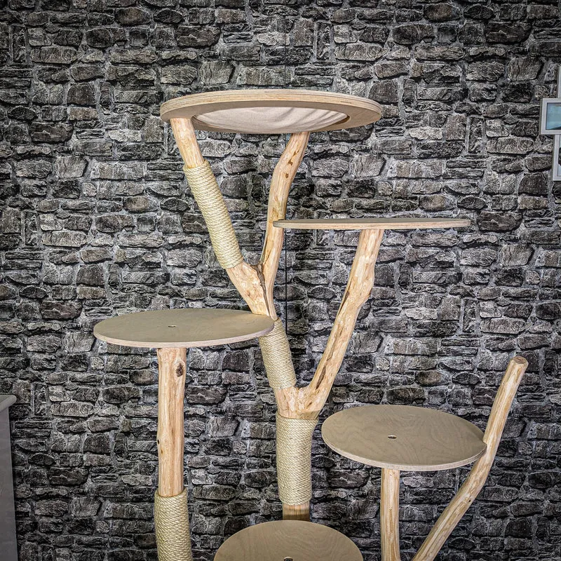 Naturkratzbaum 173 cm hoch Kratzbaum Natur Holz Design 2686 Katzenbaum
